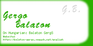 gergo balaton business card